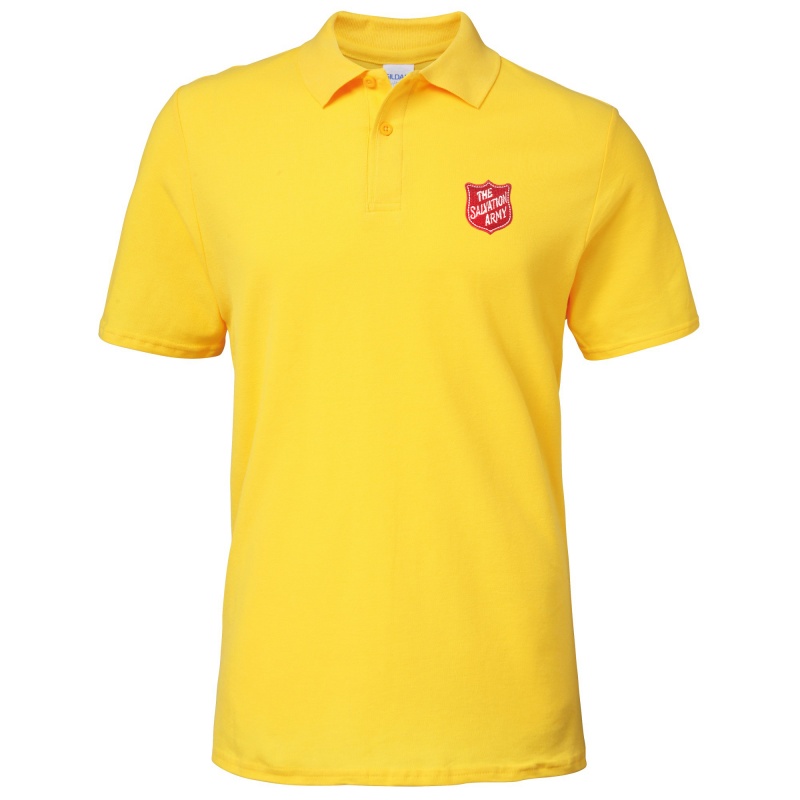 Essentials Polo Shirt - Yellow with Shield